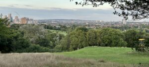 View of London Skyline from Horsenden Hill Disc Golf Course