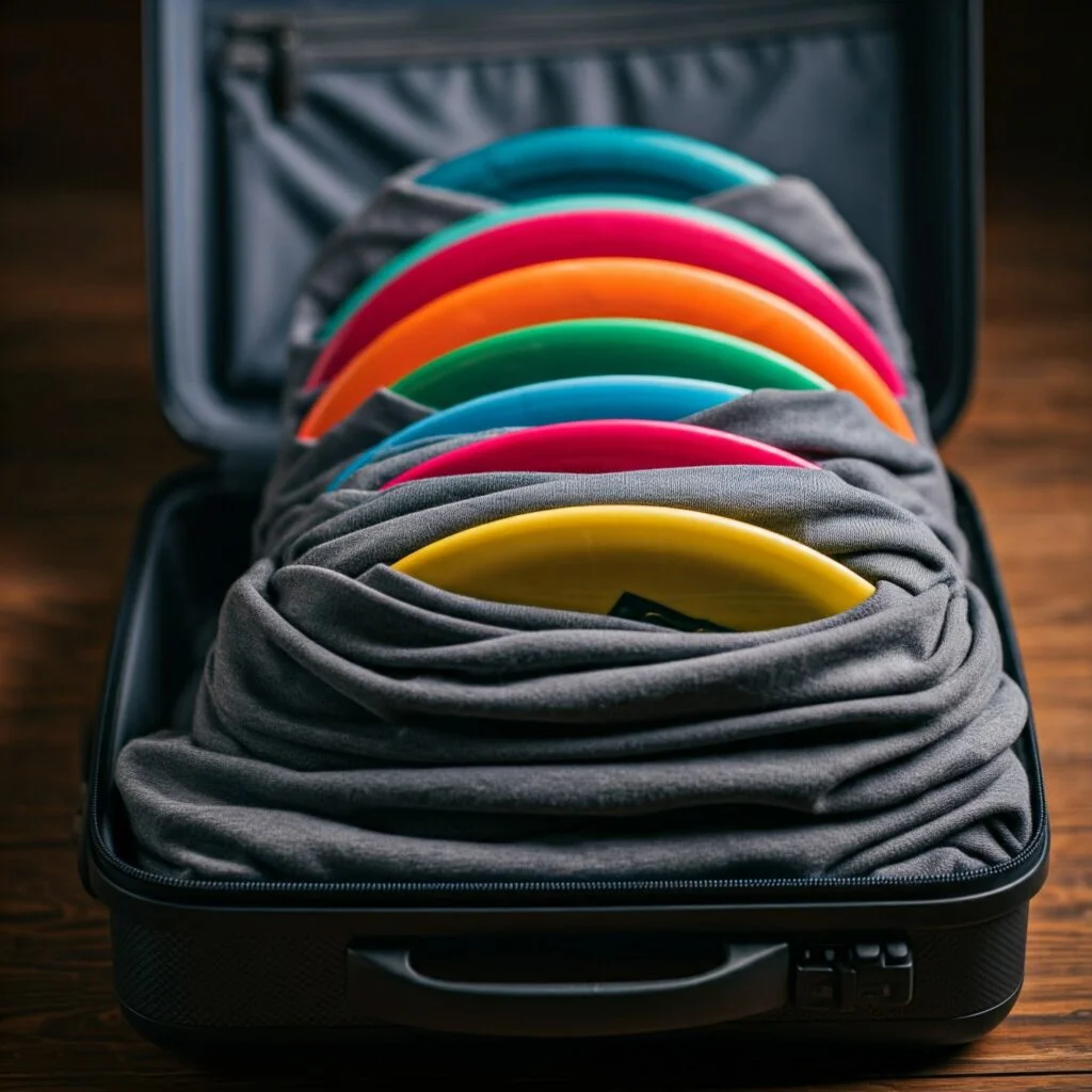 Flying with disc golf bag