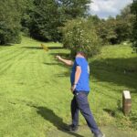 Disc golf roller shot