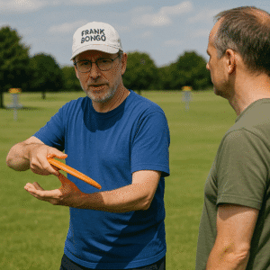 Playing disc golf with beginners